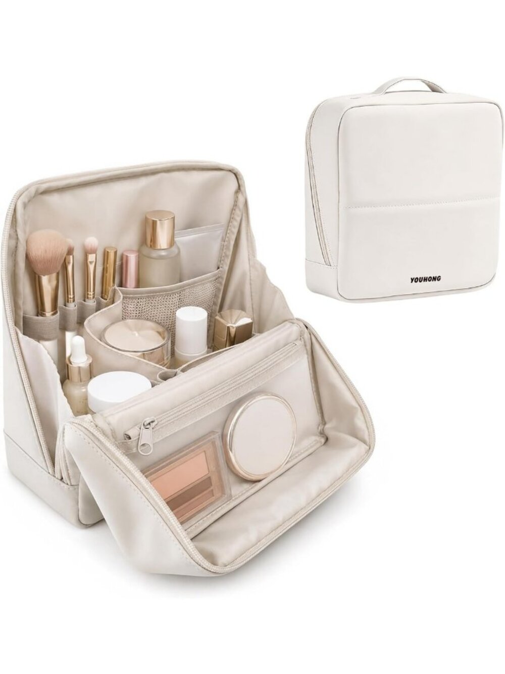 Large Travel Makeup Bag | Stylish Cosmetic & Toiletry Organizer for Women